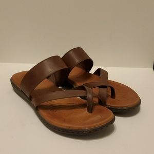 BOC Size 8 Brown Vegan Leather Sandals